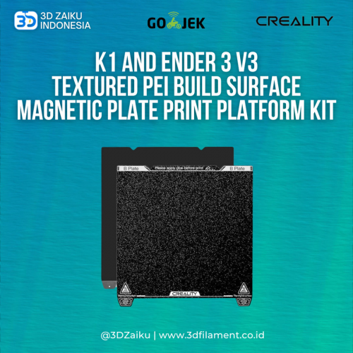 Creality K1 and Ender 3 V3 3D Printer Textured PEI Build Surface Magnetic Plate Print Platform Kit